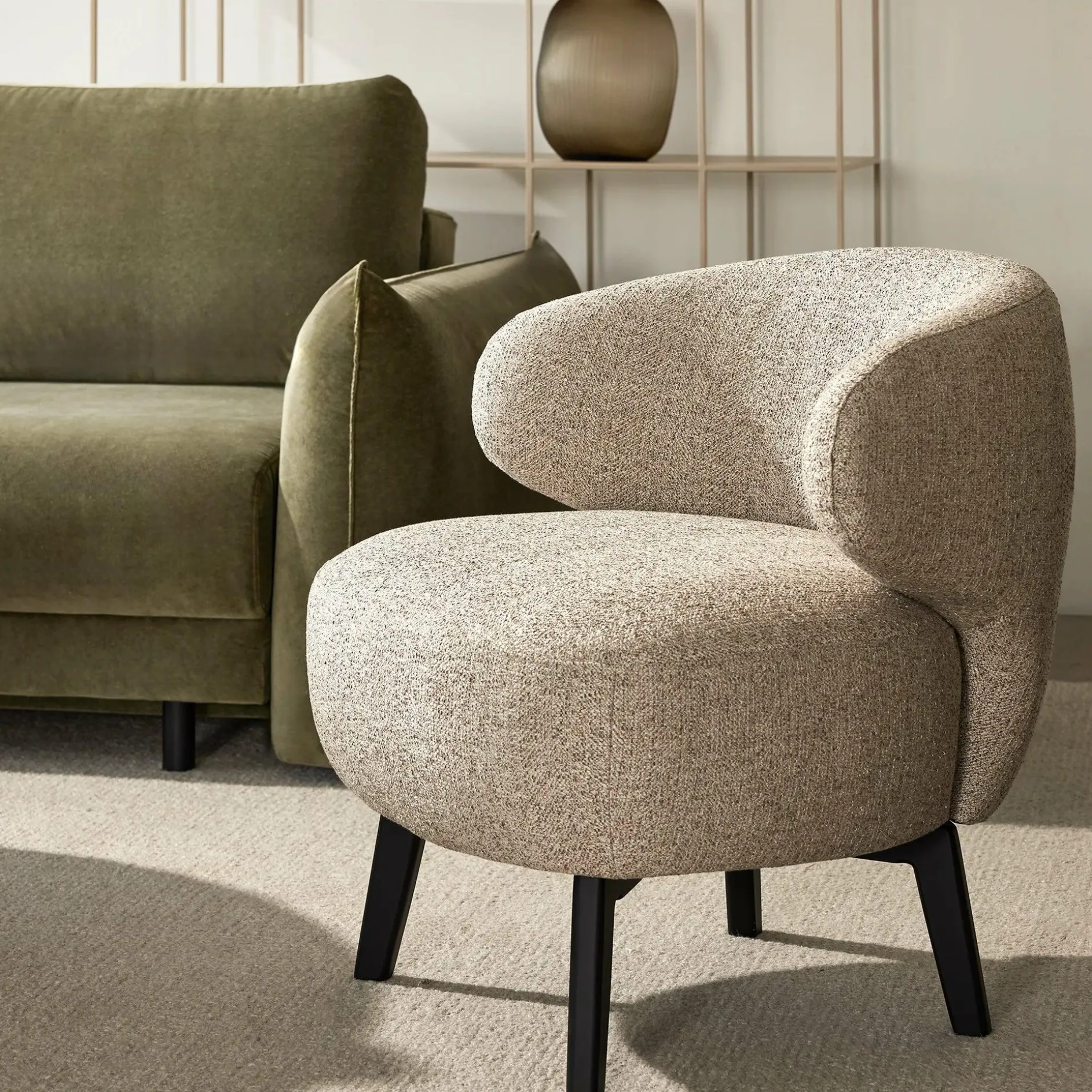Aila - Fabric-Upholstered Armchair by Furninova