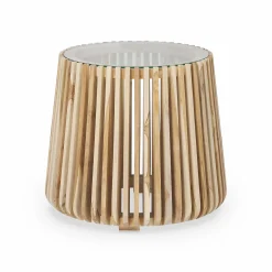 Alder - Teak and Glass Side Table