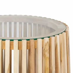 Alder - Teak and Glass Side Table