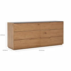 Alexia - 6-Drawer Wood Dresser by Mobican