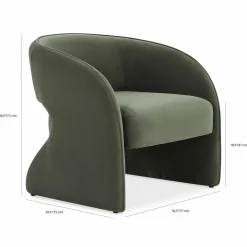 Alisia - Fabric-Upholstered Armchair