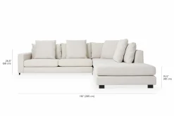 Ampio - Sectional Fabric Sofa by Romano