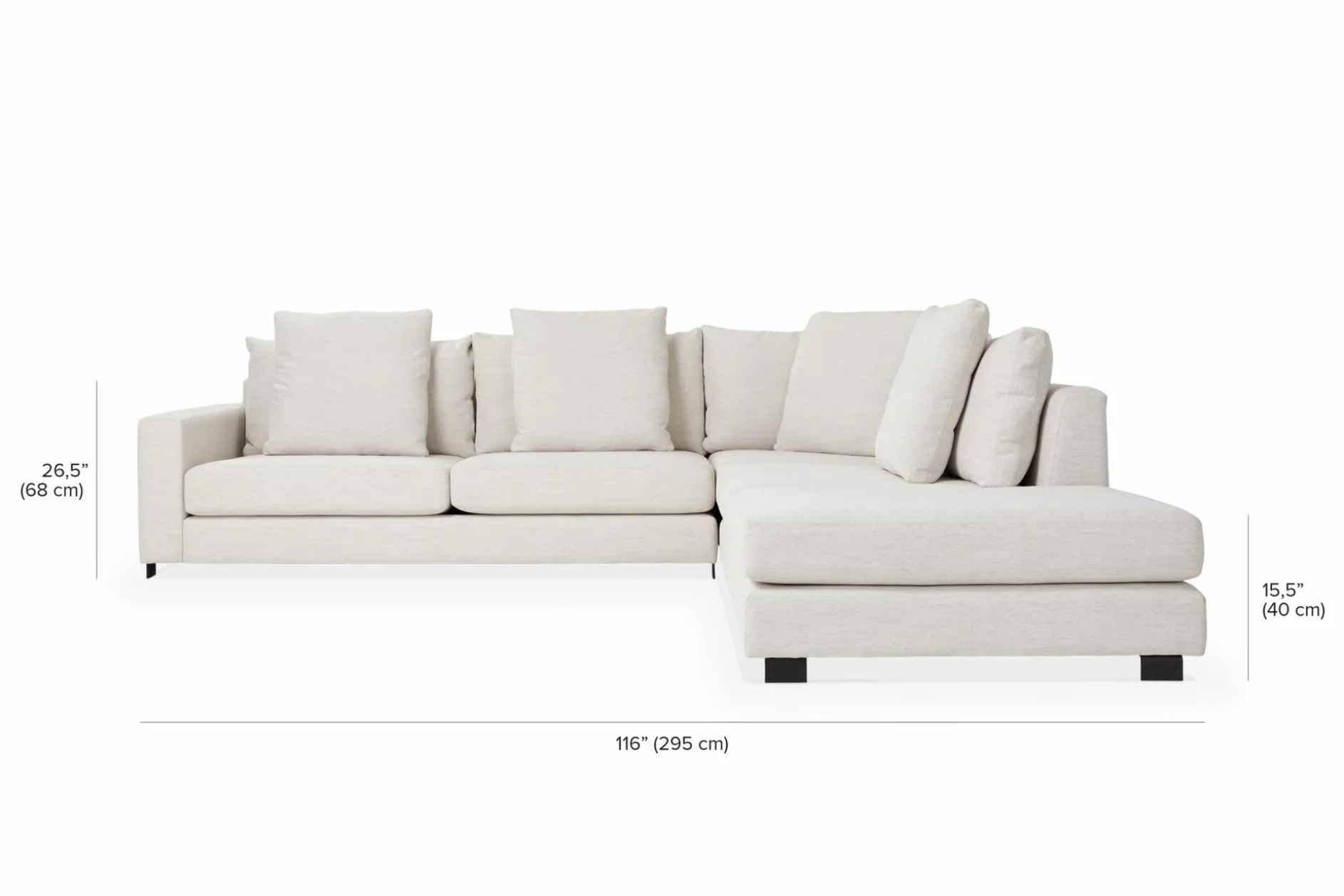 Ampio - Sectional Fabric Sofa by Romano