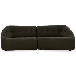 Armonia - Channel Tufted Fabric Sofa by Miki Ferrari