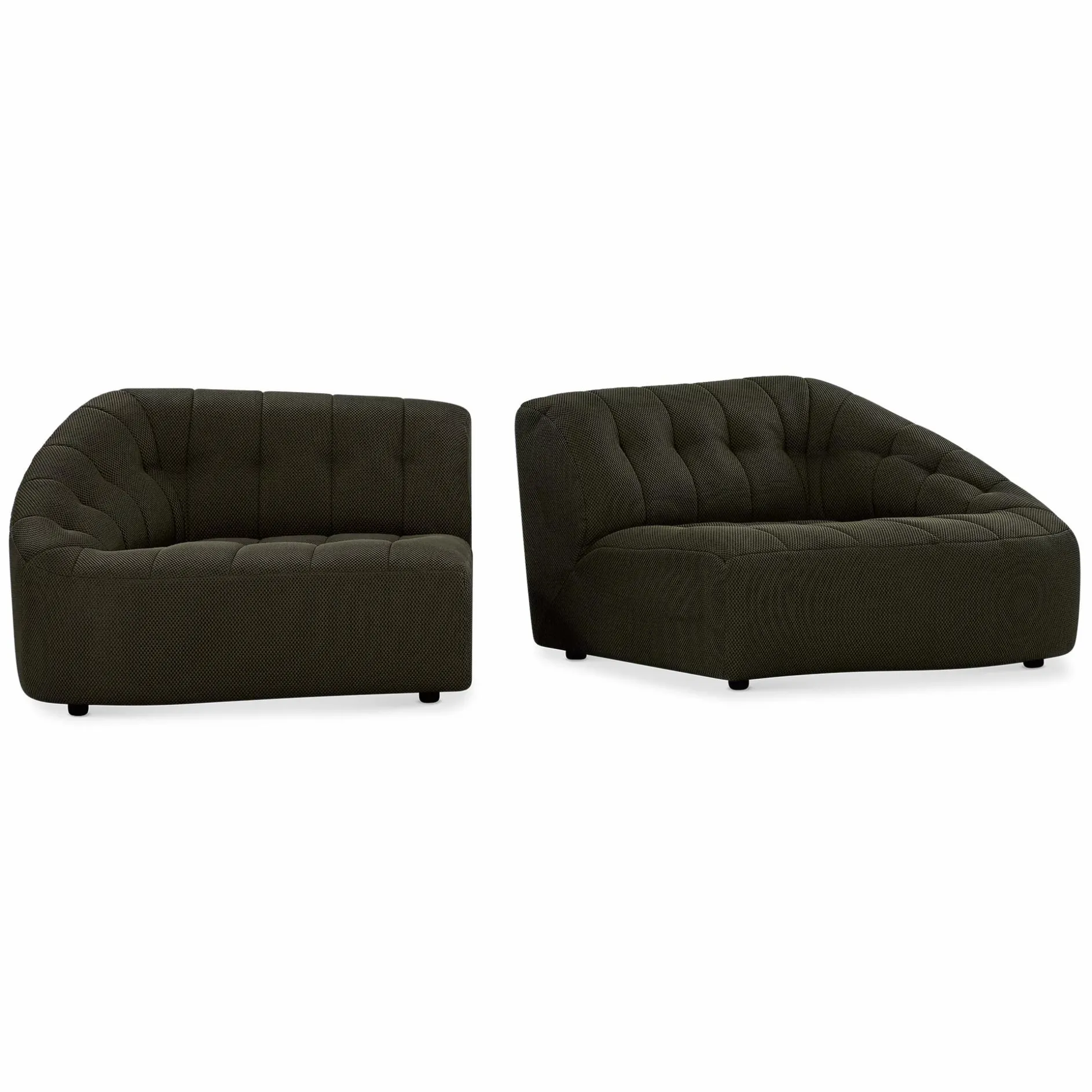 Armonia - Channel Tufted Fabric Sofa by Miki Ferrari