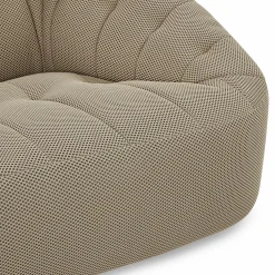 Armonia - Channel Tufted Fabric Sofa by Miki Ferrari