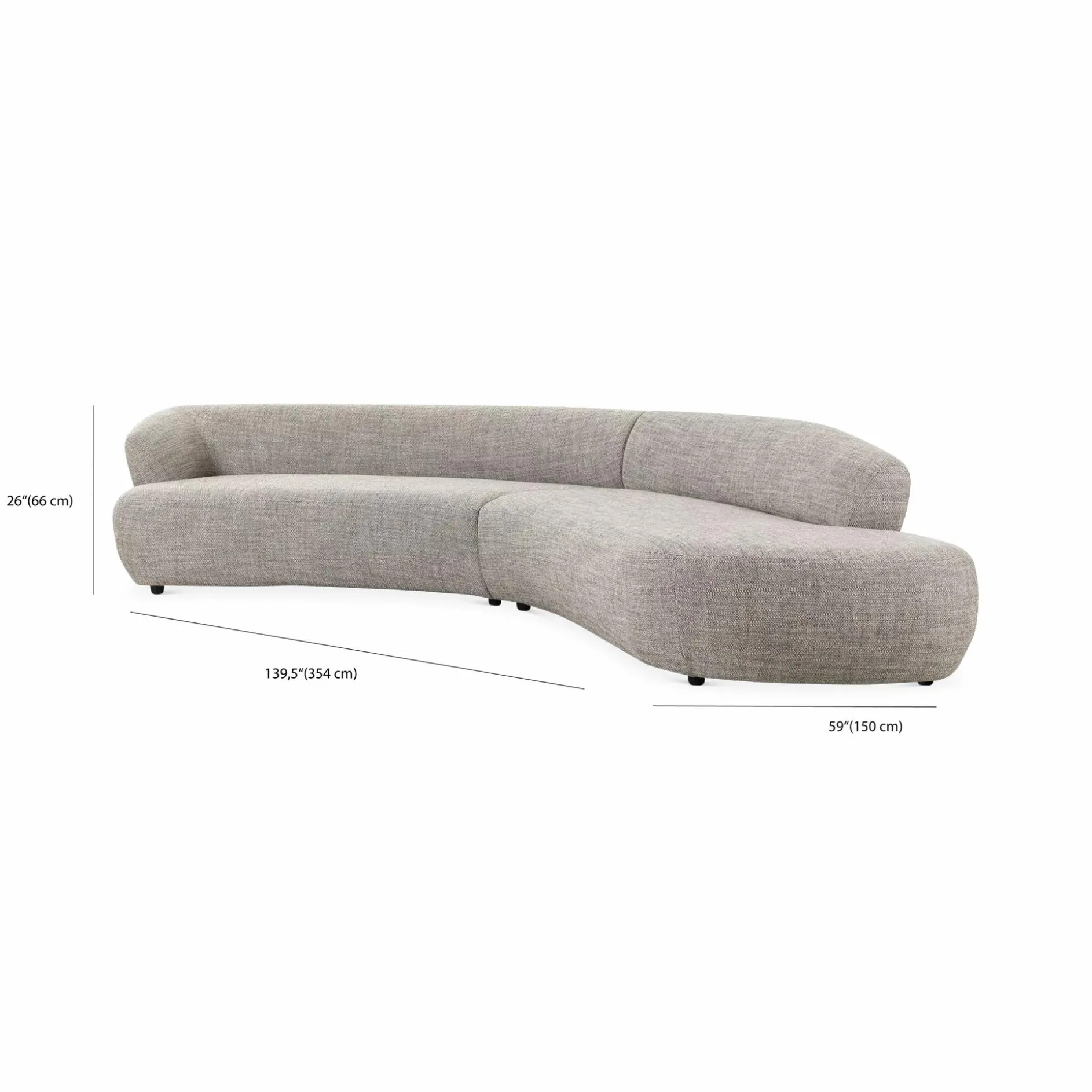 Belen - Sculptural Sectional Sofa by Four Hands