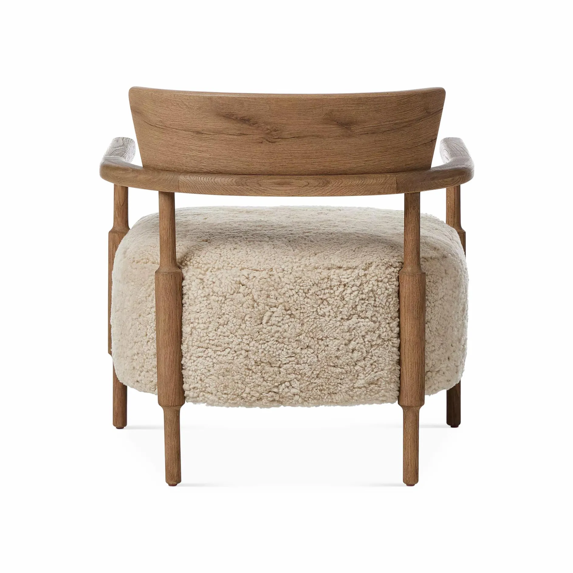 Bennett - Solid Oak and Shearling Armchair by Four Hands