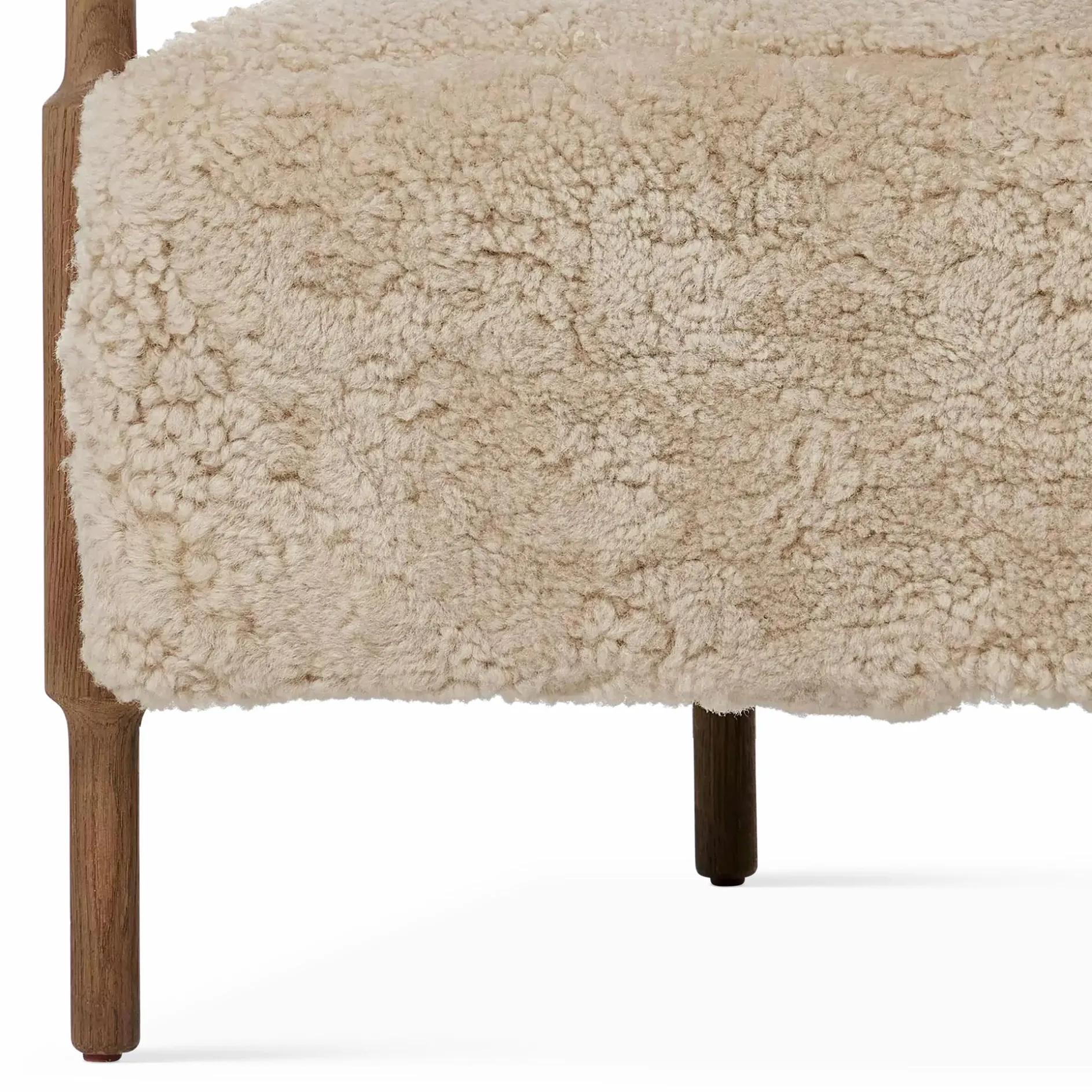 Bennett - Solid Oak and Shearling Armchair by Four Hands