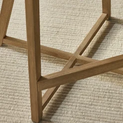 Binah - Teak Wood And Rattan Counter Stool