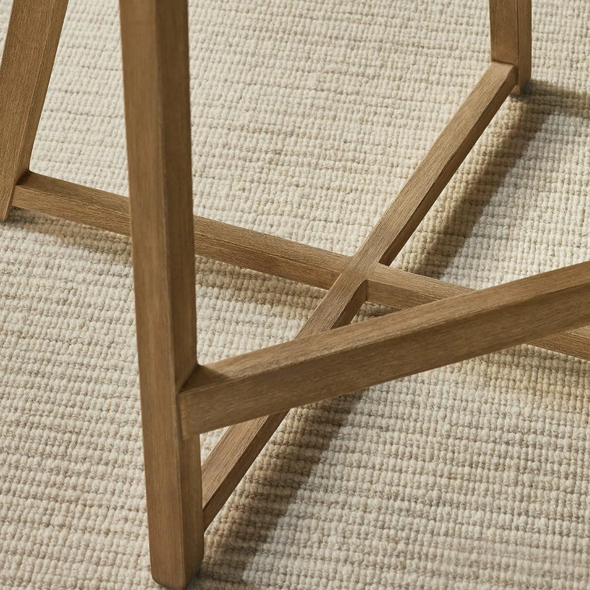 Binah - Teak Wood And Rattan Counter Stool