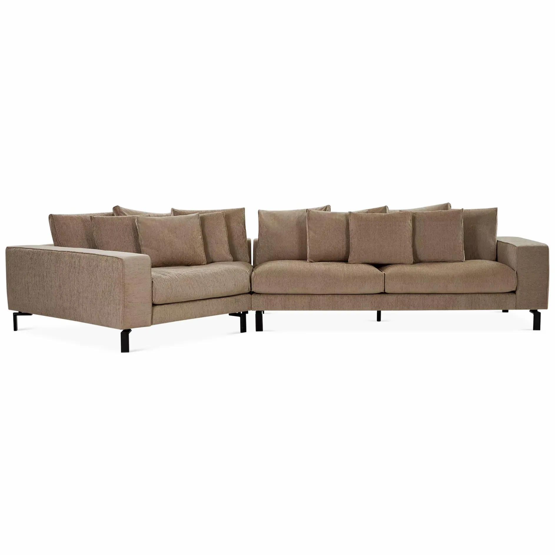 Blues Night - Fabric-Upholstered Sectional Sofa by Furninova