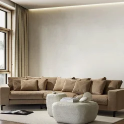 Blues Night - Fabric-Upholstered Sectional Sofa by Furninova