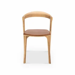 Bok - Solid Oak Dining Chair with Leather Cushion by Ethnicraft