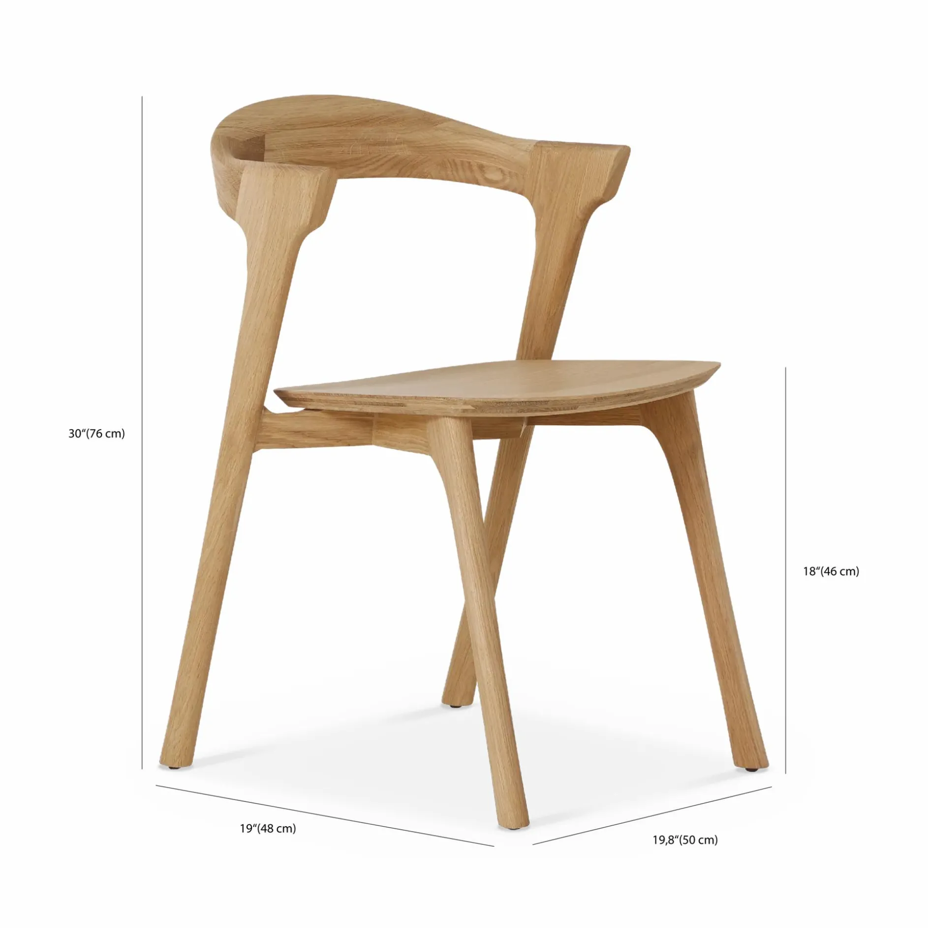 Bok - Solid Oak Dining Chair by Ethnicraft