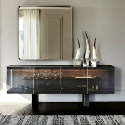 Boutique - Glass and Steel Sideboard by Cattelan Italia