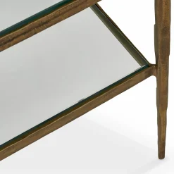 Bruna - Antique Brass and Glass Desk