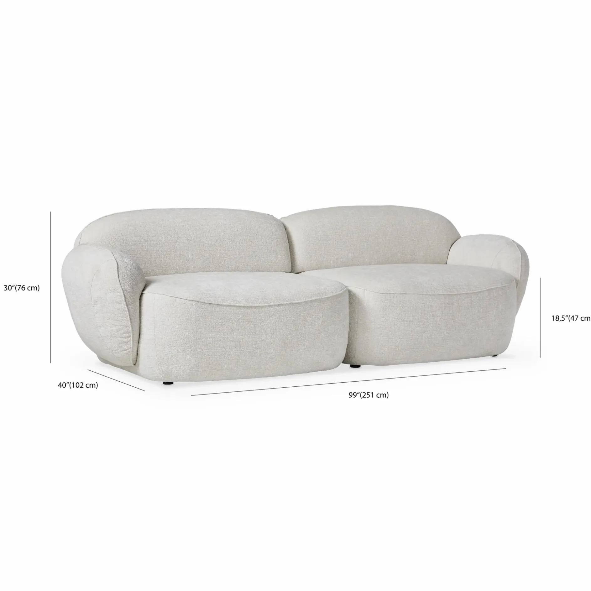 Bubble - Fabric Sofa by Furninova