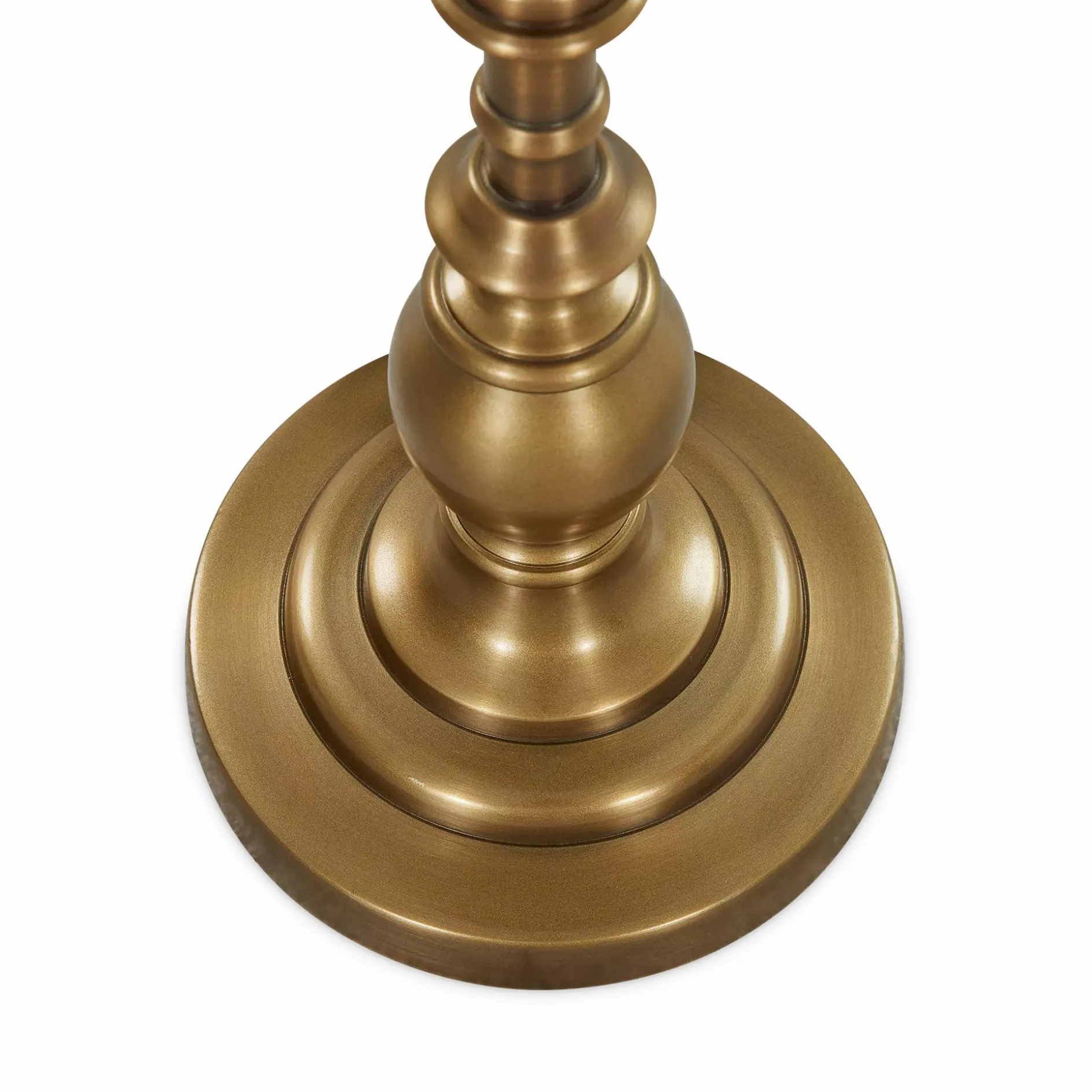 Calhoun - Antique Brass Pedestal Table by Four Hands