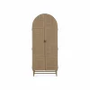 Cantino - Oak and Natural Rattan Bookcase