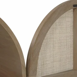 Cantino - Oak and Natural Rattan Bookcase