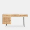 Carmel - Desk with Rattan Drawers