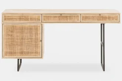 Carmel - Desk with Rattan Drawers