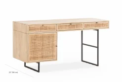 Carmel - Desk with Rattan Drawers