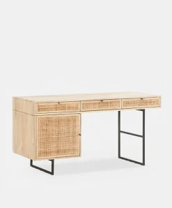 Carmel - Desk with Rattan Drawers