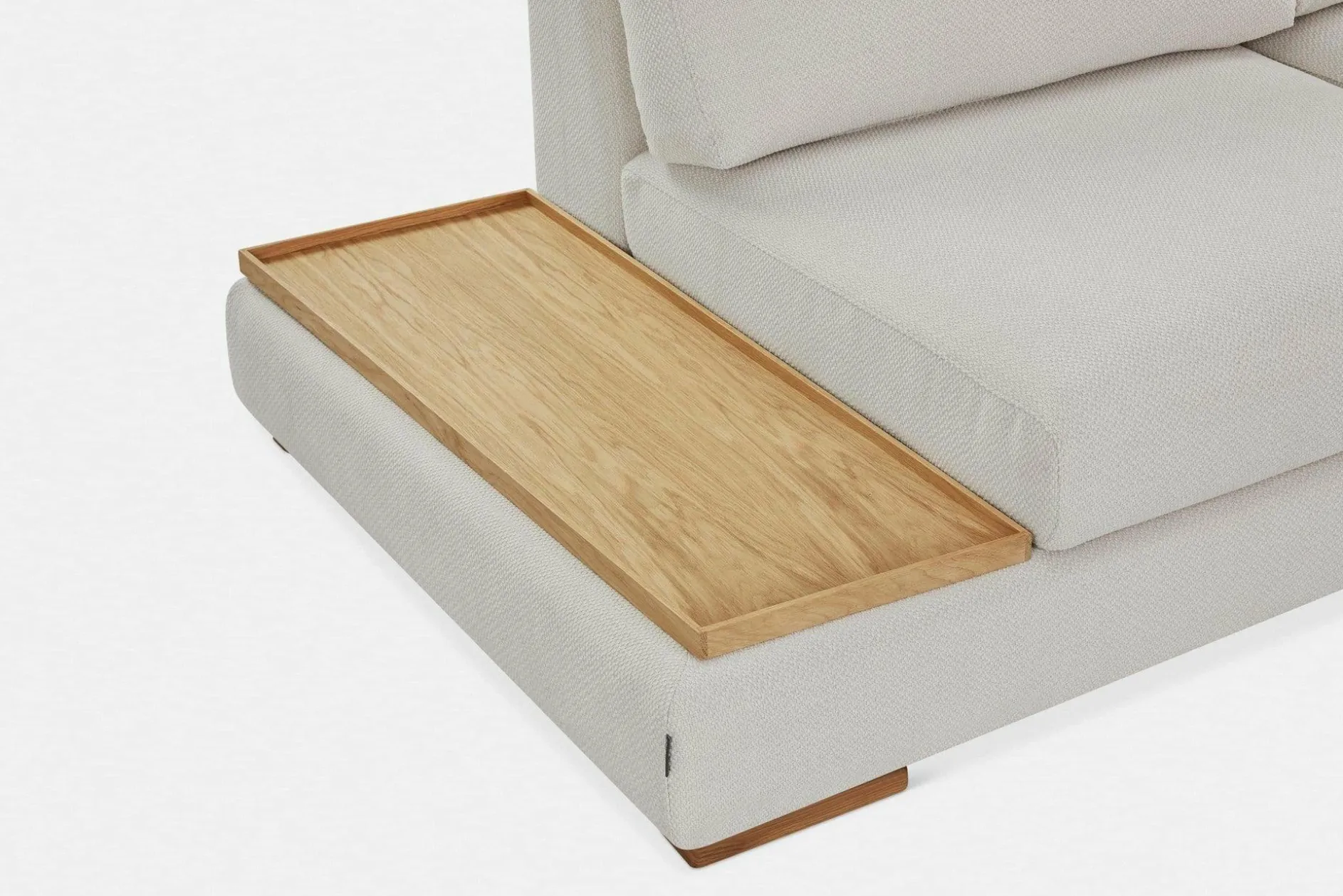Cartago - Sectional Sofa with Tray Table by Furninova