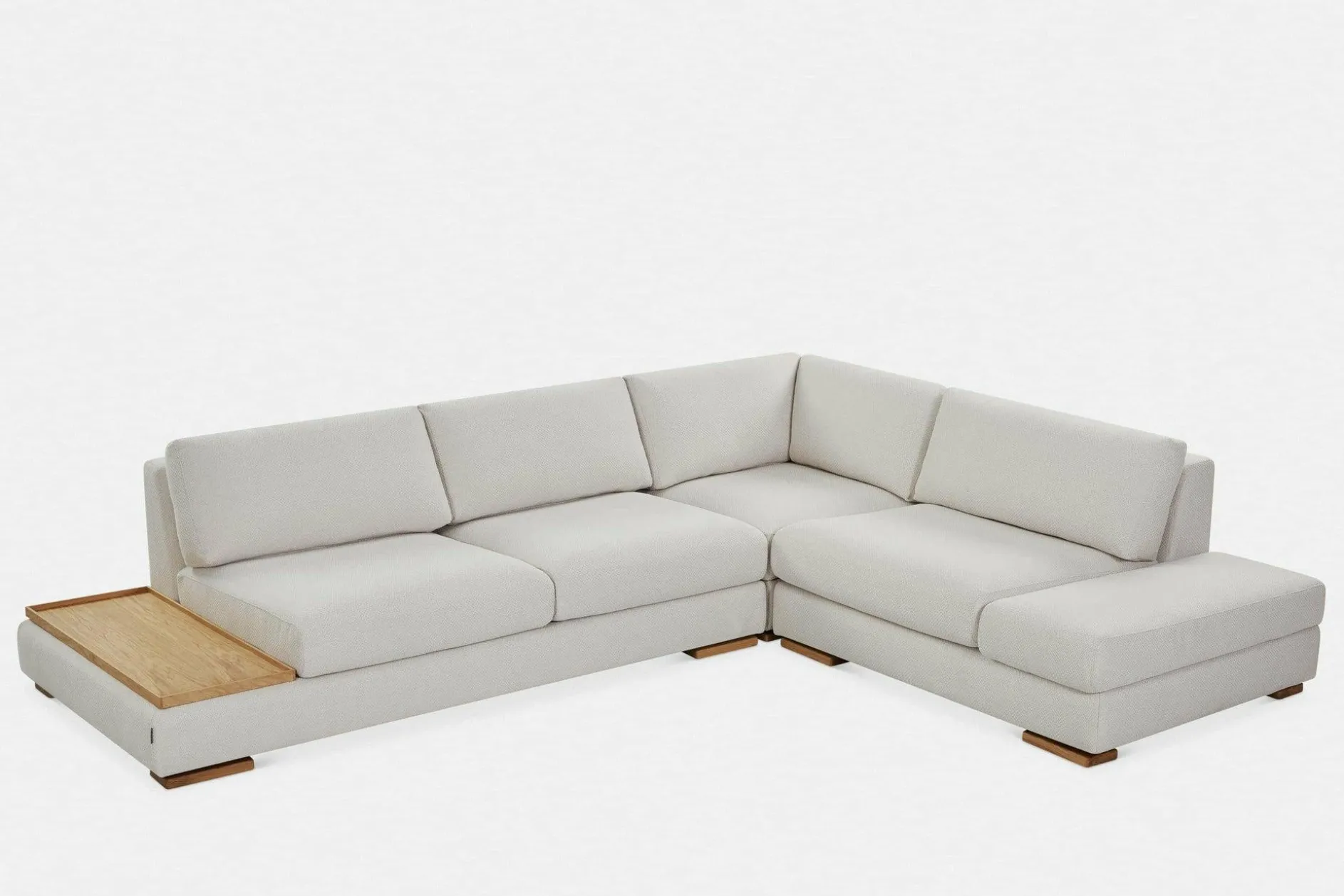 Cartago - Sectional Sofa with Tray Table by Furninova