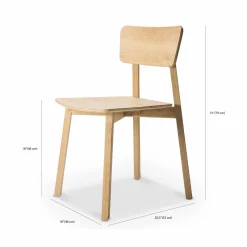 Casale - Solid Oak Dining Chair by Ethnicraft
