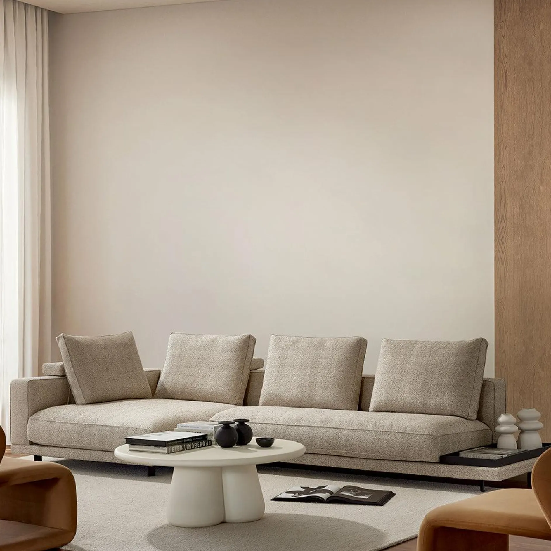 Catena Dusk - Fabric-Upholstered Sectional Sofa by Furninova