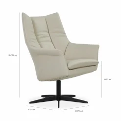 Charoit - Leather Swivel Chair by Gealux