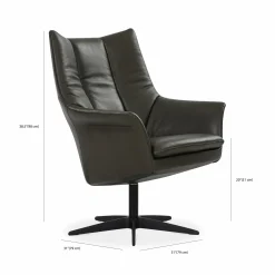 Charoit - Leather Swivel Chair by Gealux