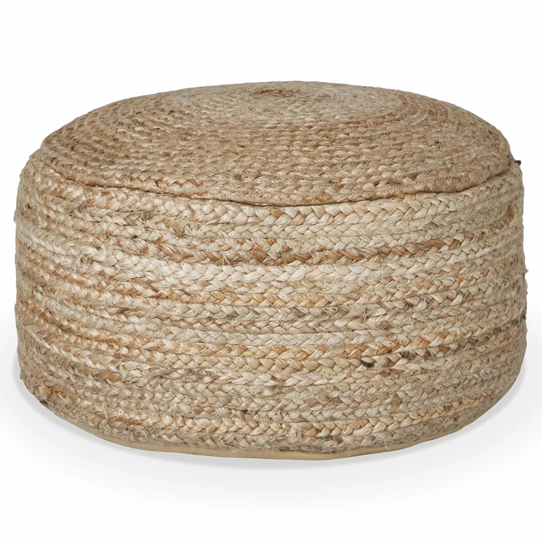 Clendon - Round Woven Pouf