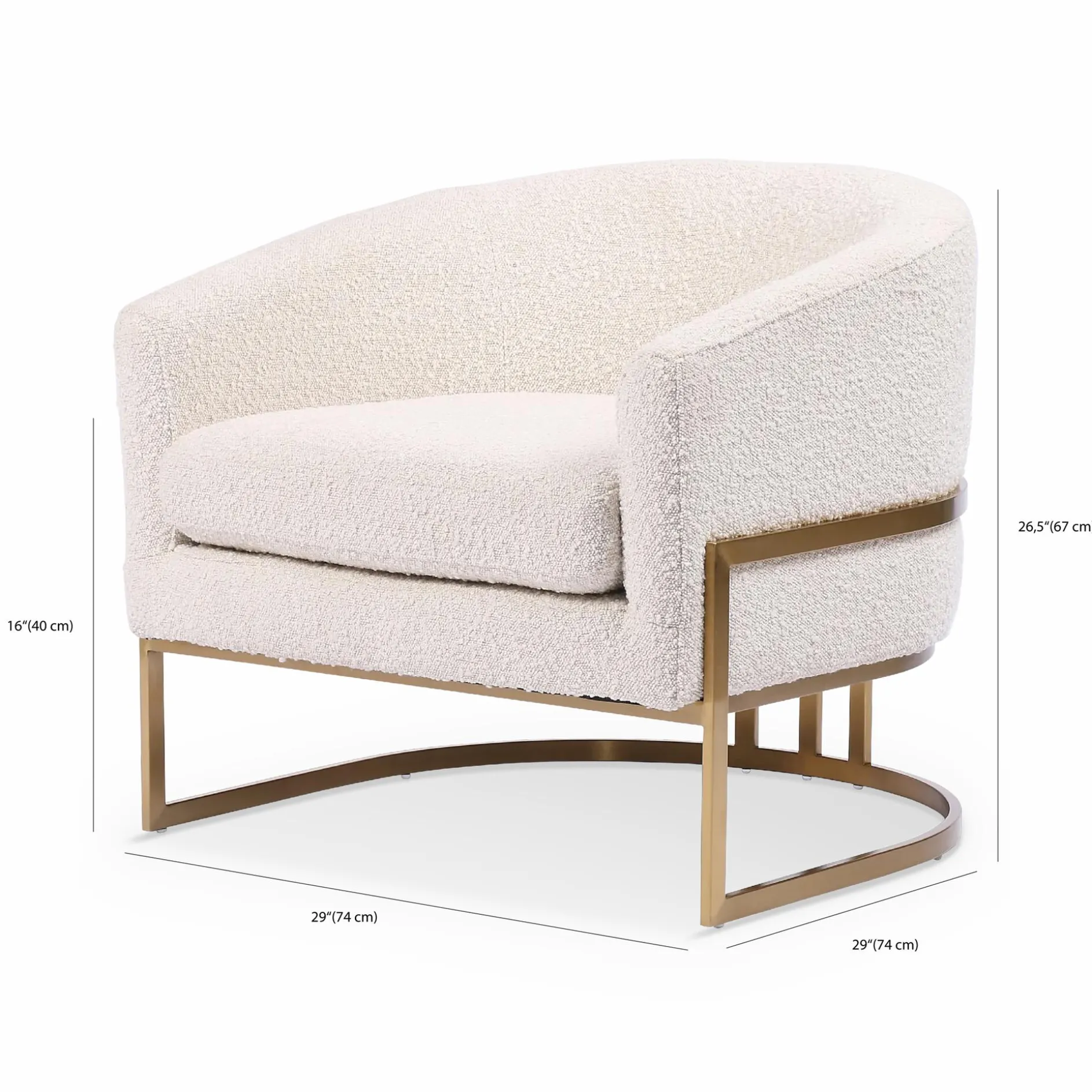 Corbin - Bouclé Fabric Armchair by Four Hands