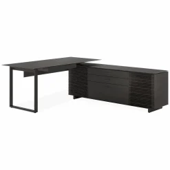 Corridor Office 6531 - Modular Wood and Tempered Glass Desk by BDI