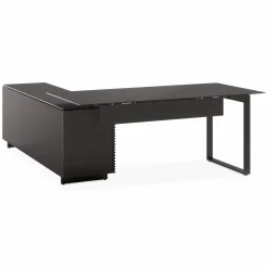 Corridor Office 6531 - Modular Wood and Tempered Glass Desk by BDI