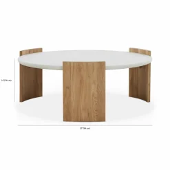 Dala - Marble and Solid Oak Coffee Table