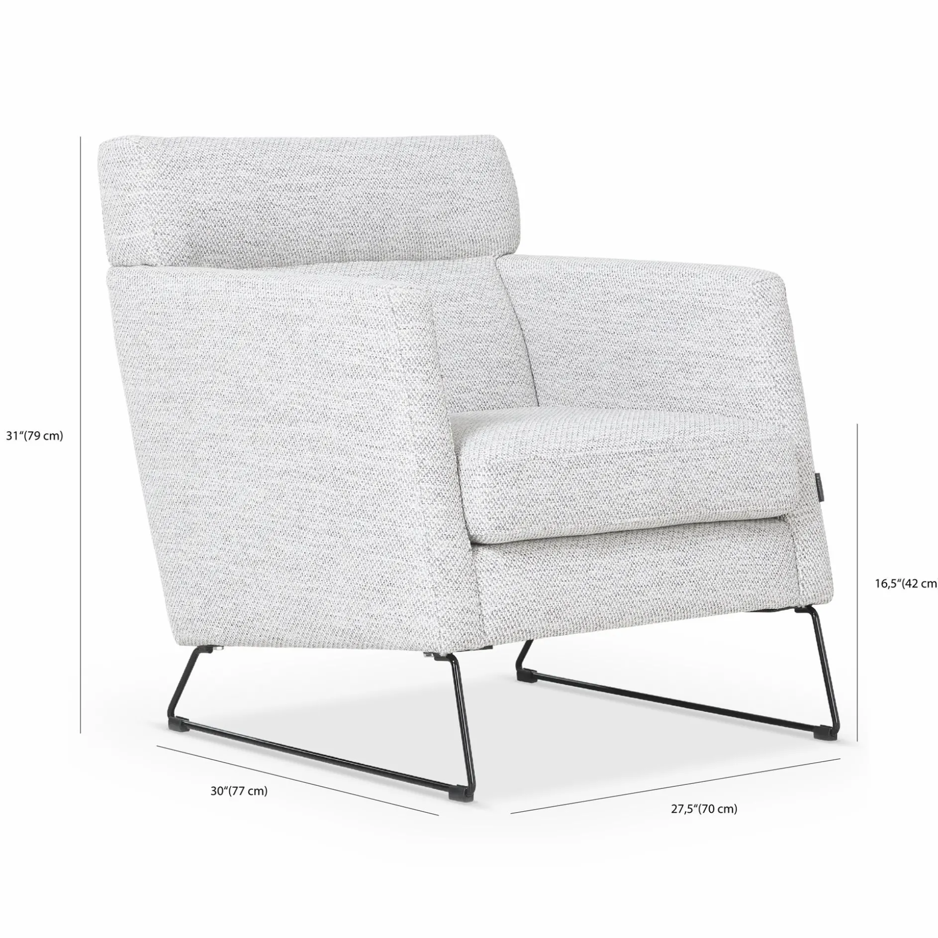 Degano - Armchair with Sled Base by Furninova