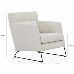 Degano - Armchair with Sled Base by Furninova