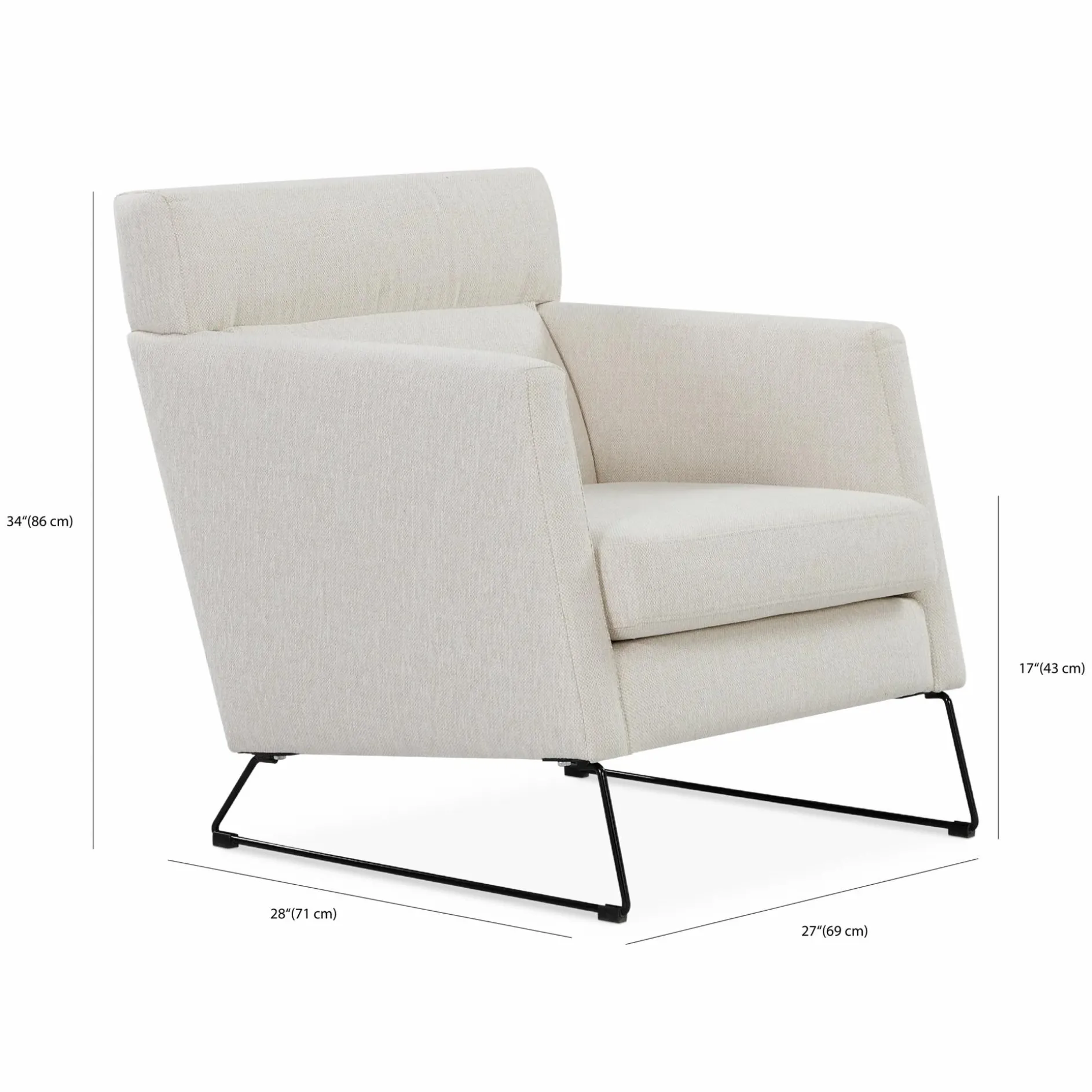 Degano - Armchair with Sled Base by Furninova