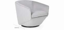 Dinant - Velvet Swivel Armchair