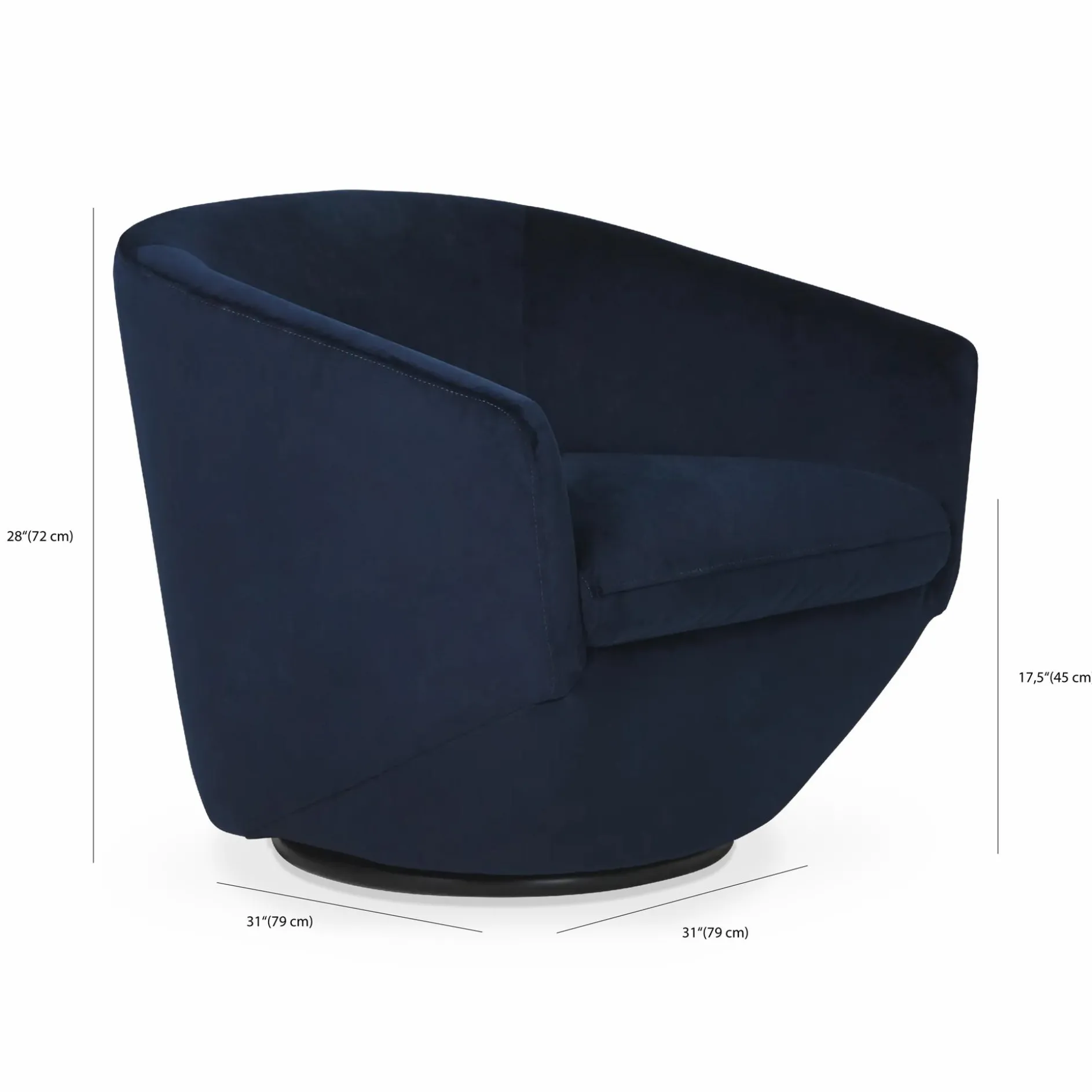 Dinant - Velvet Swivel Armchair