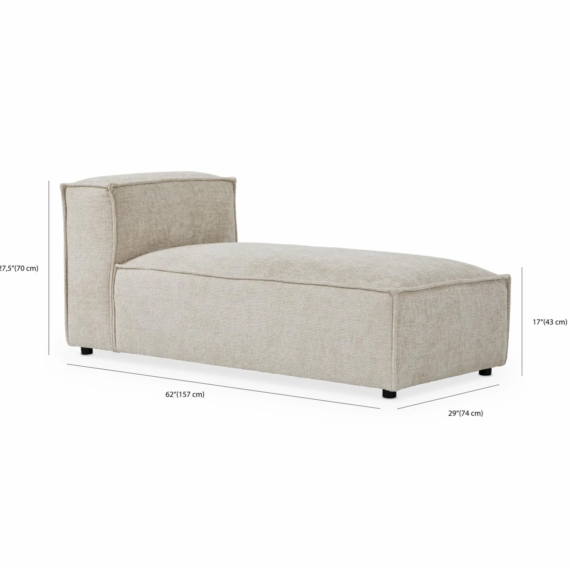 Domino - Modular Chaise Lounge by Romano