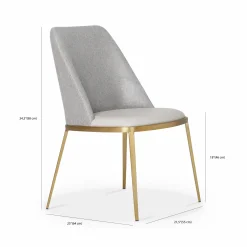 Dover - Leather and Velvet Dining Chair
