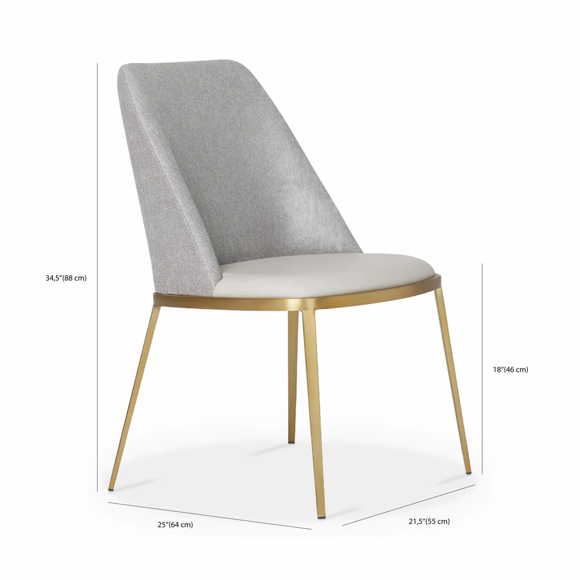 Dover - Leather and Velvet Dining Chair