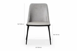 Dover - Leather and Velvet Dining Chair