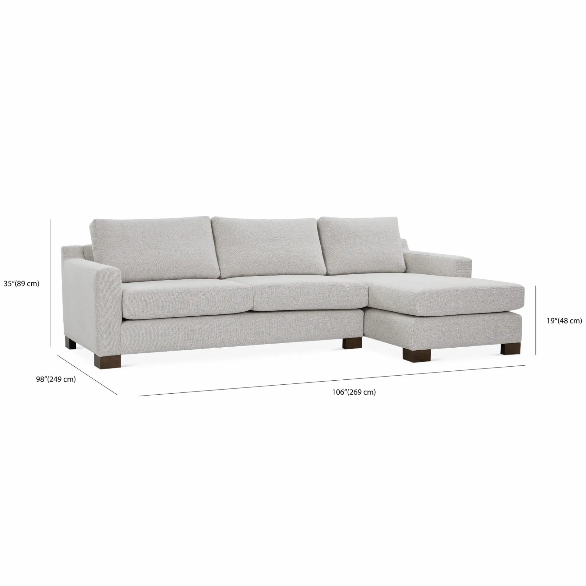 Dublin - Fabric-Upholstered Sectional Sofa by Romano